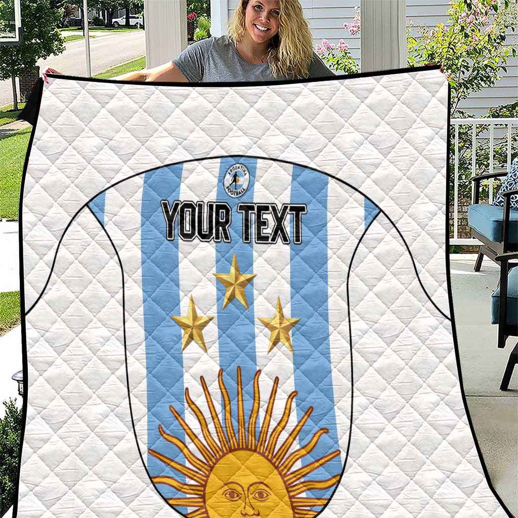 Custom Argentina Football Quilt Vamos Vamos Argentina