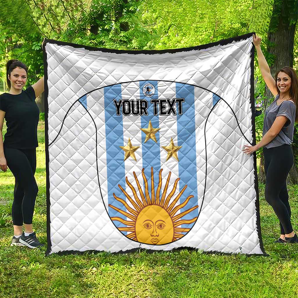 Custom Argentina Football Quilt Vamos Vamos Argentina