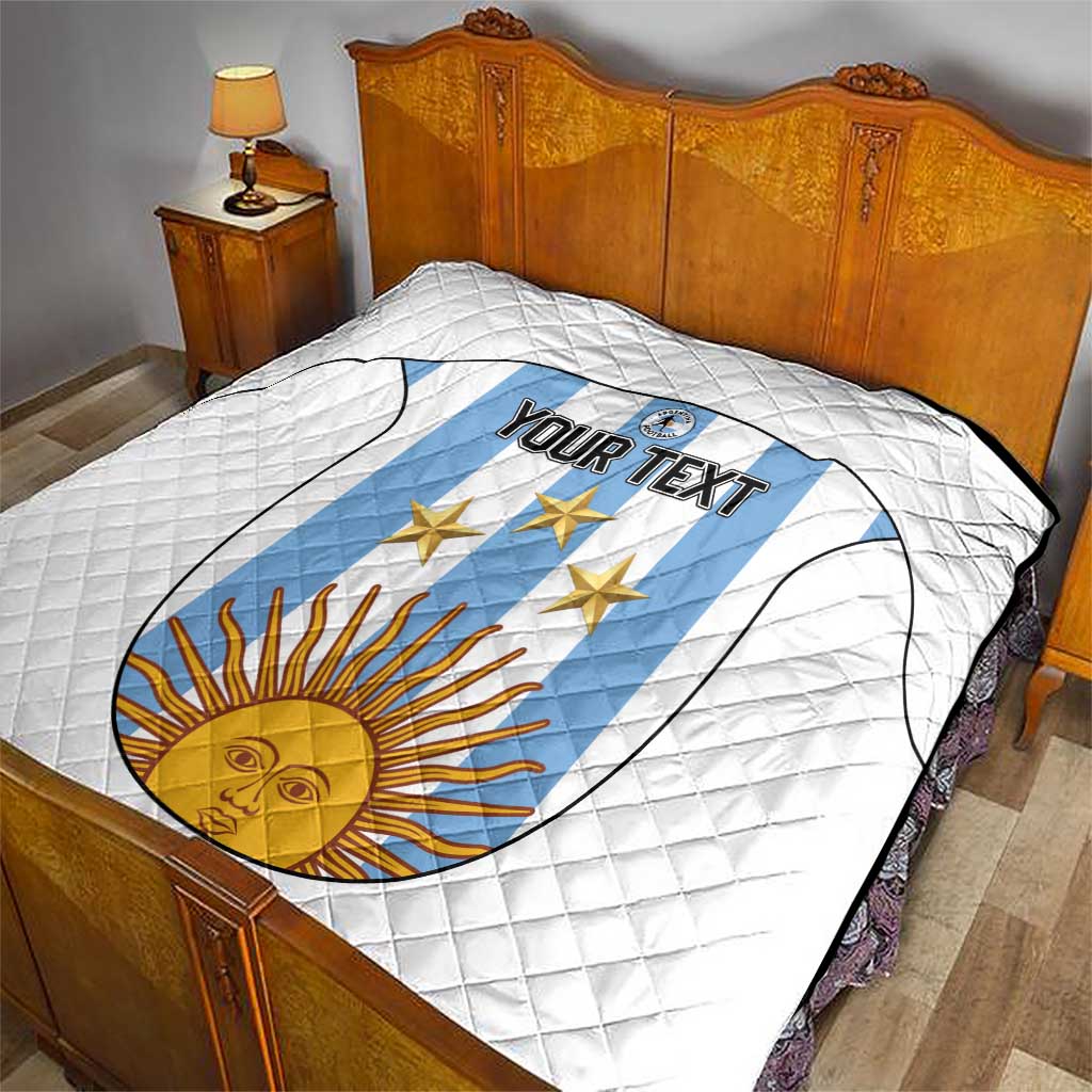 Custom Argentina Football Quilt Vamos Vamos Argentina