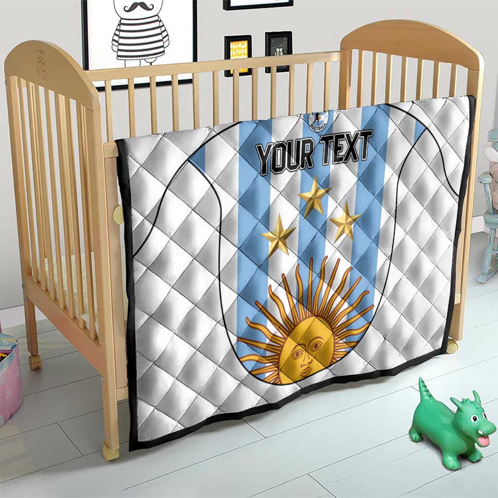Custom Argentina Football Quilt Vamos Vamos Argentina