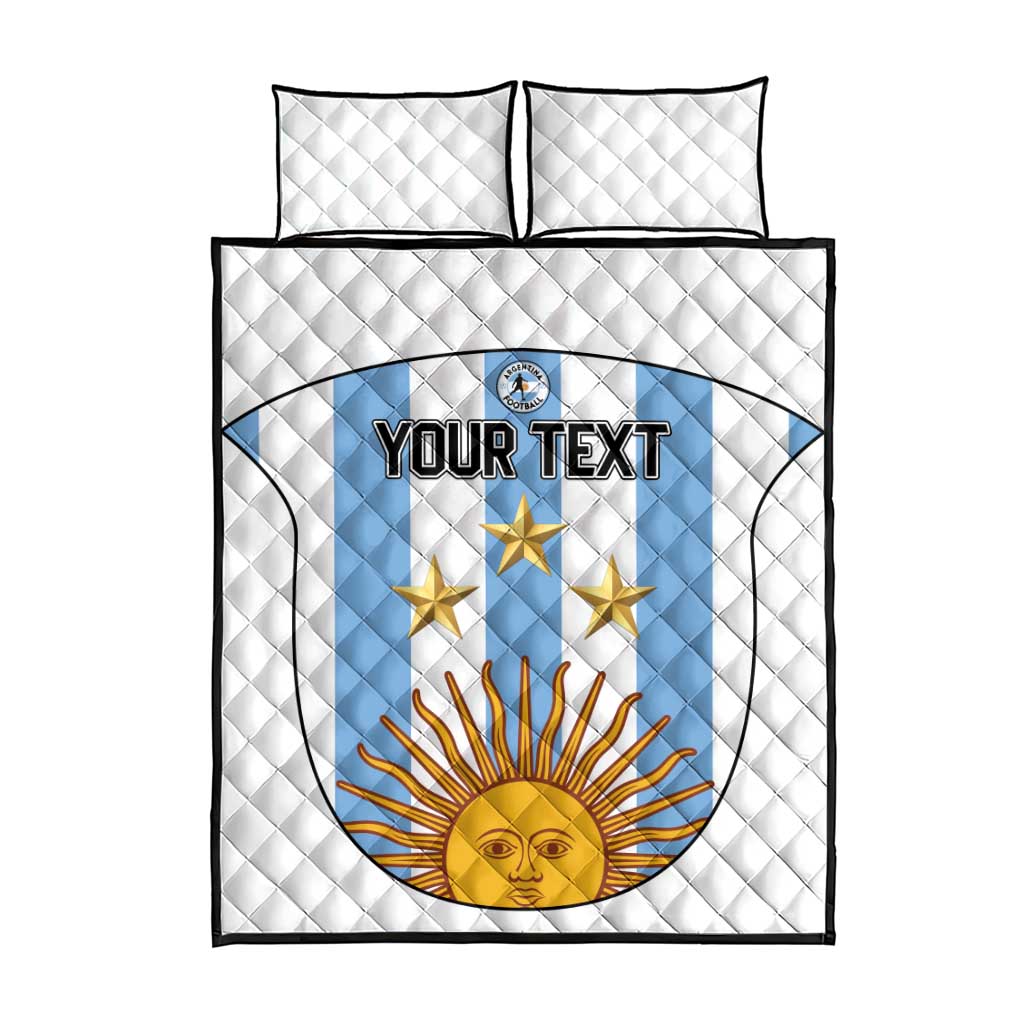 Custom Argentina Football Quilt Bed Set Vamos Vamos Argentina