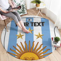Custom Argentina Football Round Carpet Vamos Vamos Argentina
