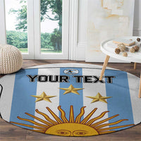 Custom Argentina Football Round Carpet Vamos Vamos Argentina