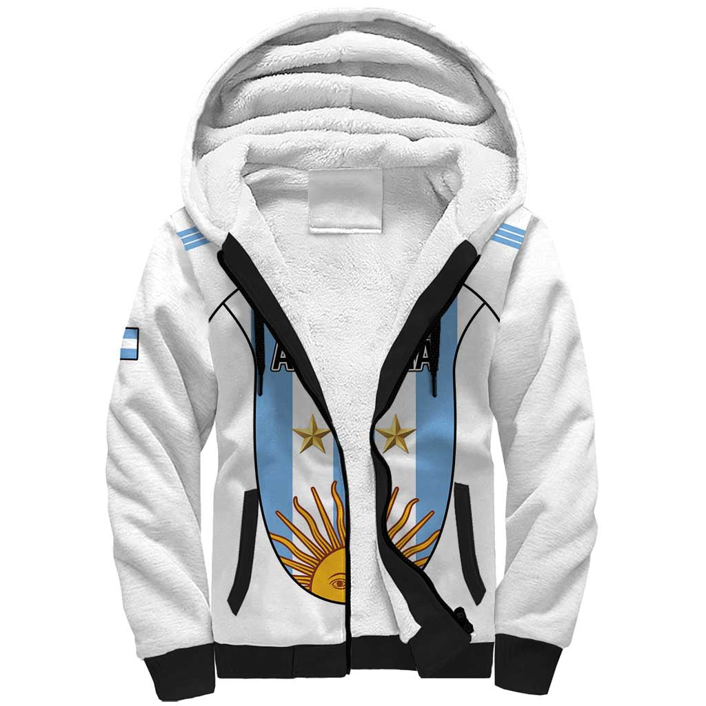Custom Argentina Football Sherpa Hoodie Vamos Vamos Argentina