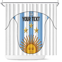 Custom Argentina Football Shower Curtain Vamos Vamos Argentina