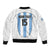 Custom Argentina Football Sleeve Zip Bomber Jacket Vamos Vamos Argentina