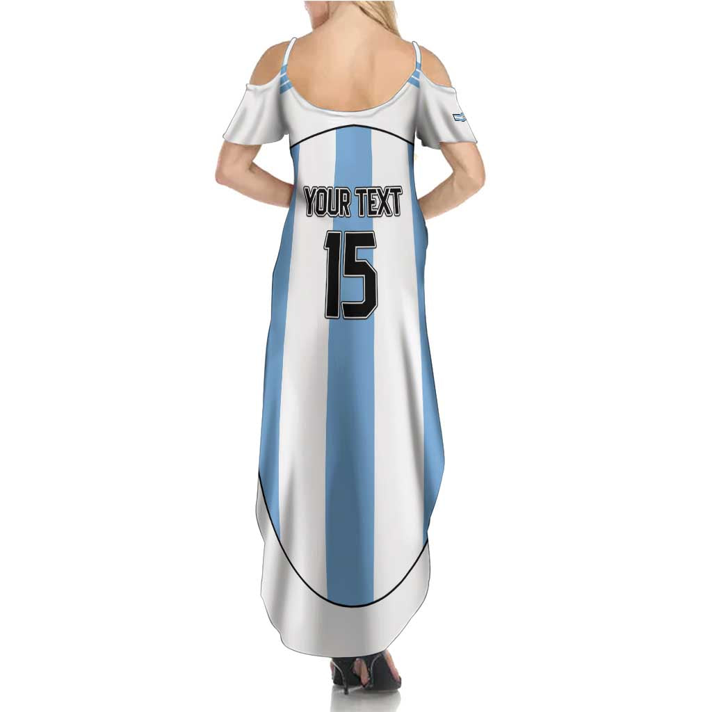 Custom Argentina Football Summer Maxi Dress Vamos Vamos Argentina