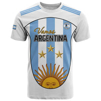 Custom Argentina Football T Shirt Vamos Vamos Argentina