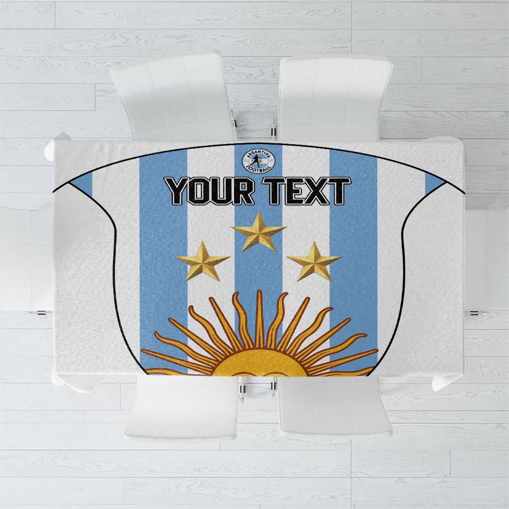 Custom Argentina Football Tablecloth Vamos Vamos Argentina