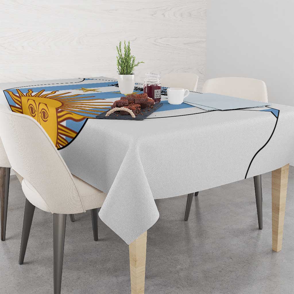 Custom Argentina Football Tablecloth Vamos Vamos Argentina
