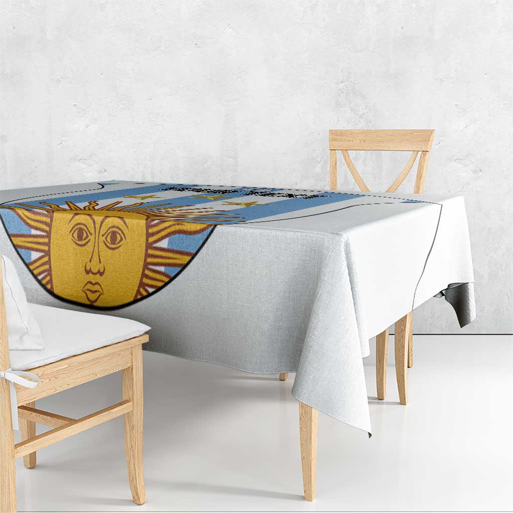 Custom Argentina Football Tablecloth Vamos Vamos Argentina