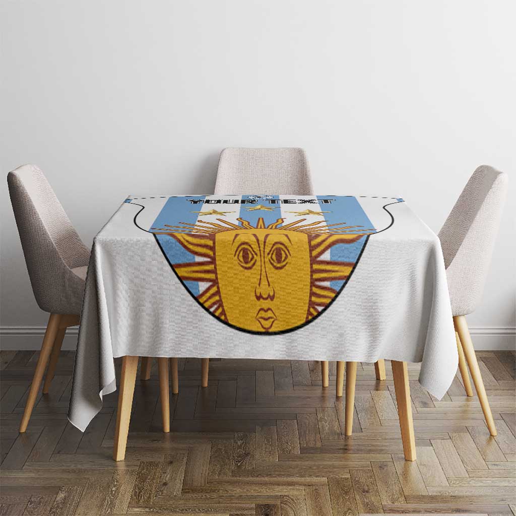 Custom Argentina Football Tablecloth Vamos Vamos Argentina