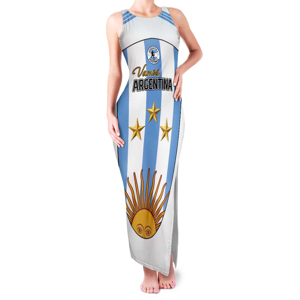 Custom Argentina Football Tank Maxi Dress Vamos Vamos Argentina