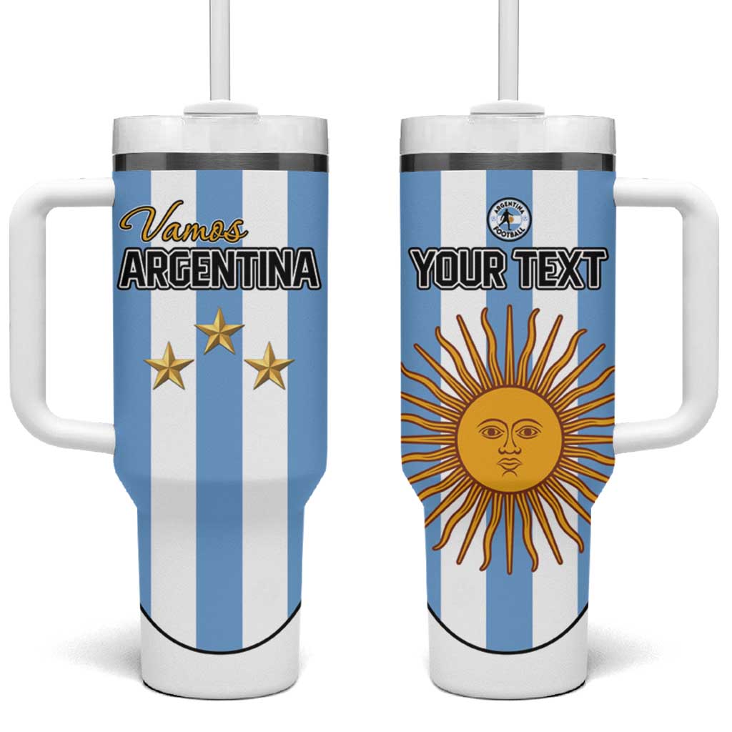 Custom Argentina Football Tumbler With Handle Vamos Vamos Argentina