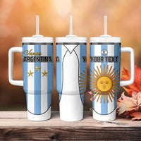 Custom Argentina Football Tumbler With Handle Vamos Vamos Argentina