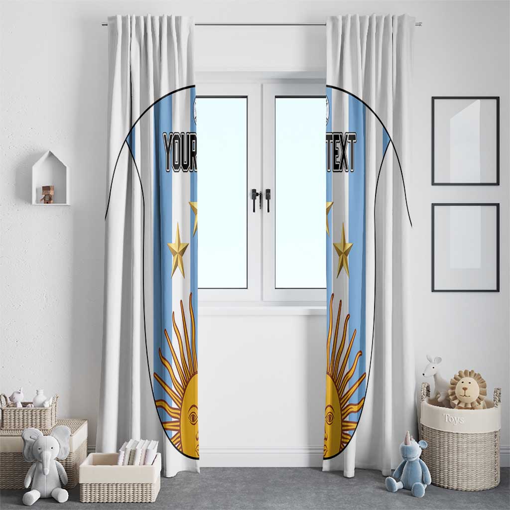Custom Argentina Football Window Curtain Vamos Vamos Argentina