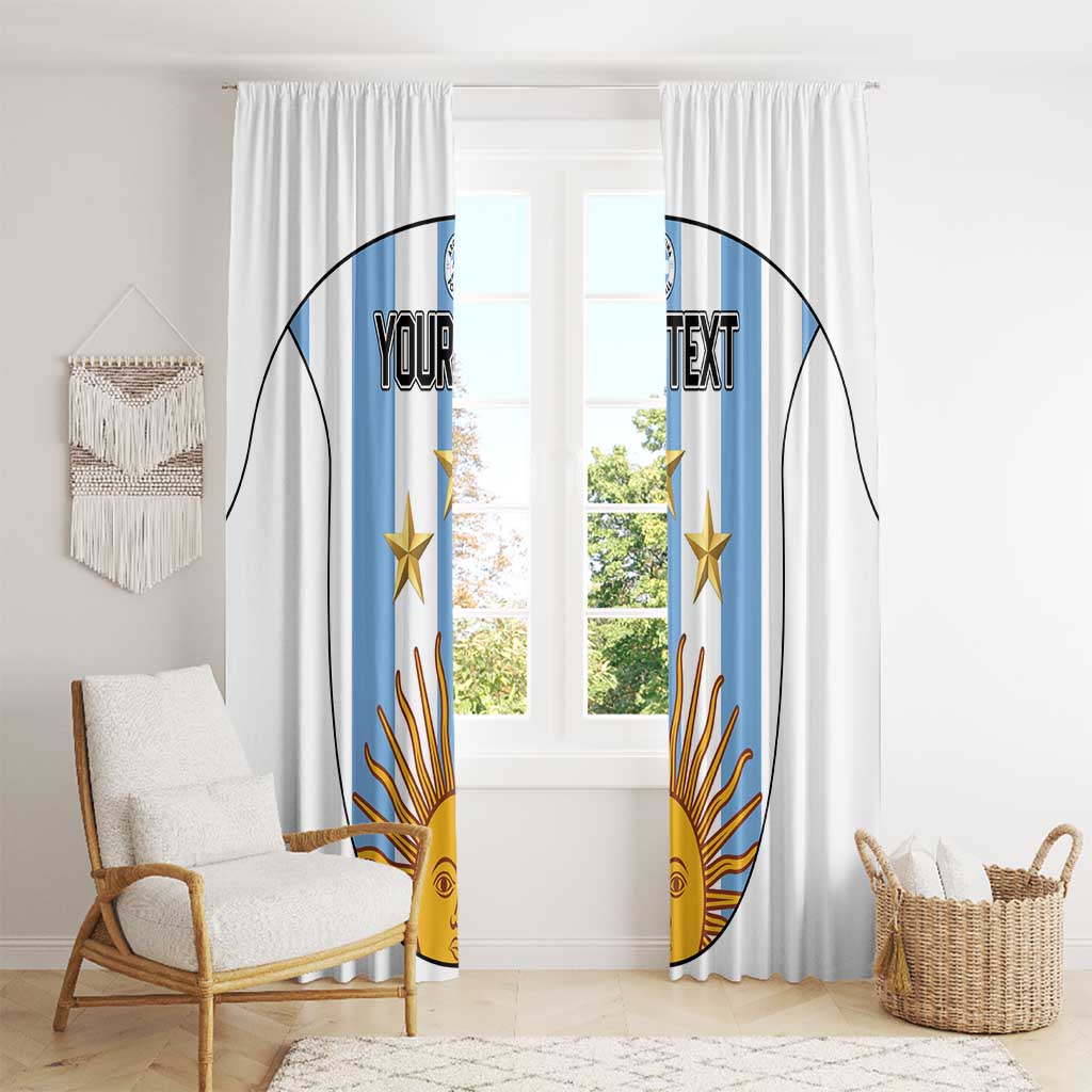 Custom Argentina Football Window Curtain Vamos Vamos Argentina