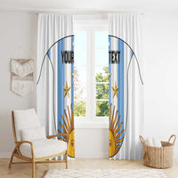 Custom Argentina Football Window Curtain Vamos Vamos Argentina