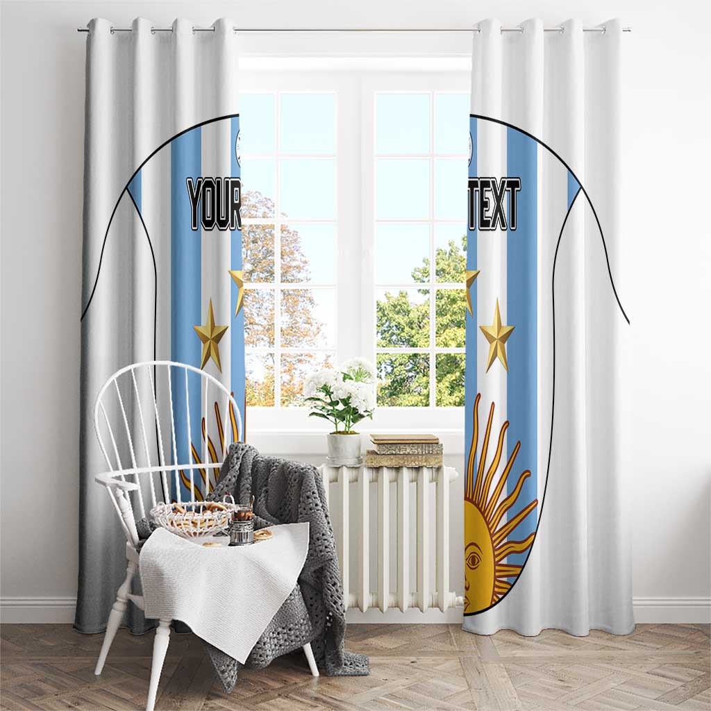 Custom Argentina Football Window Curtain Vamos Vamos Argentina