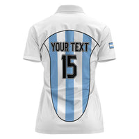 Custom Argentina Football Women Polo Shirt Vamos Vamos Argentina