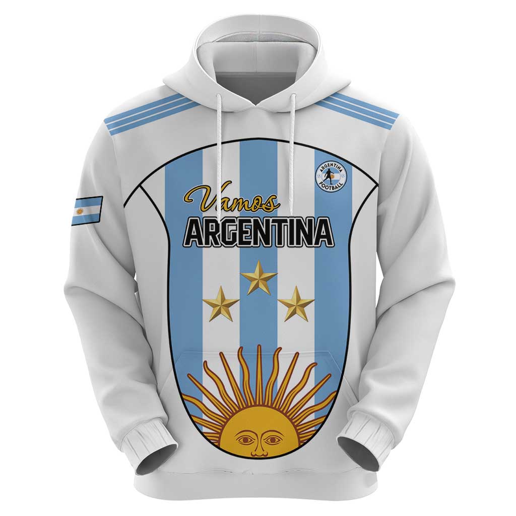 Custom Argentina Football Zip Hoodie Vamos Vamos Argentina