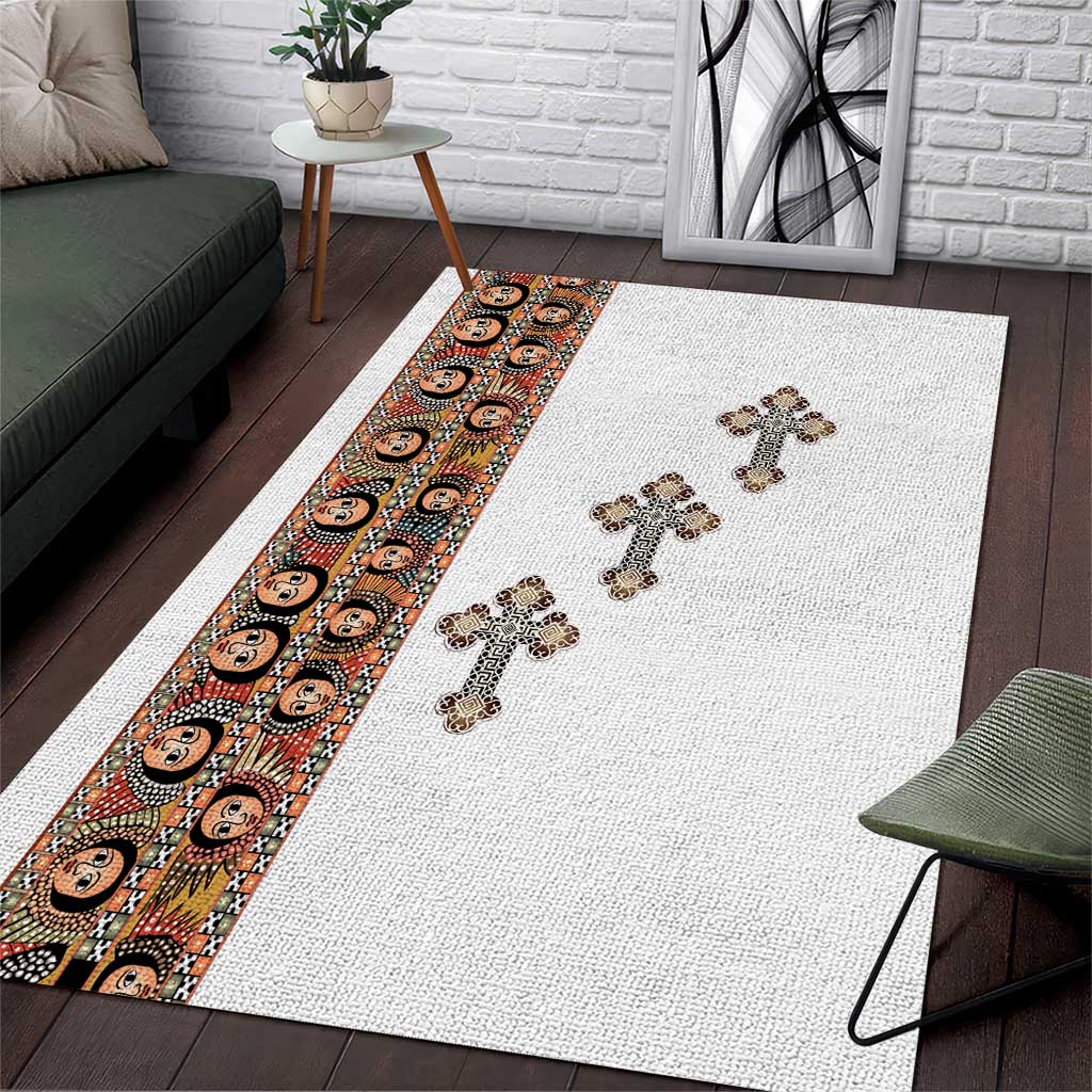 Ethiopia Angels Tilet Area Rug Ethiopian Cross