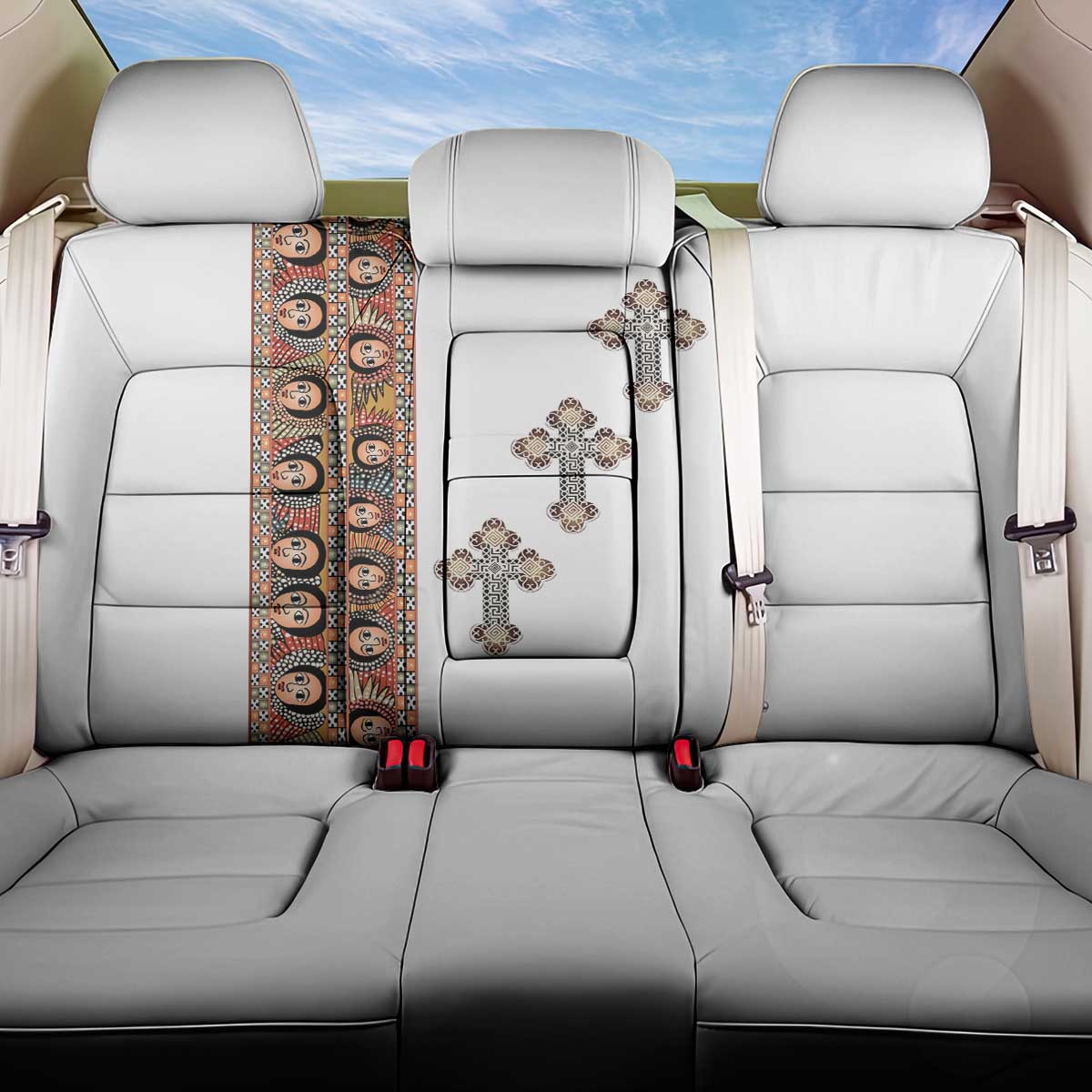 Ethiopia Angels Tilet Back Car Seat Cover Ethiopian Cross