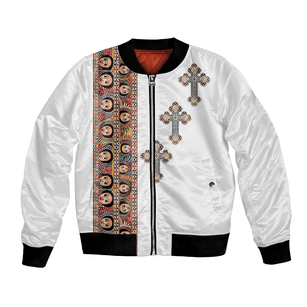 Ethiopia Angels Tilet Bomber Jacket Ethiopian Cross