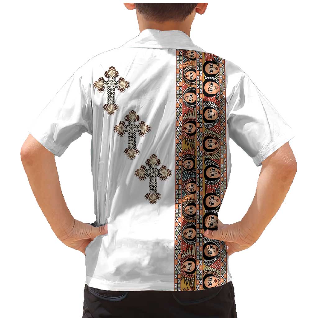 Ethiopia Angels Tilet Family Matching Mermaid Dress and Hawaiian Shirt Ethiopian Cross