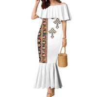 Ethiopia Angels Tilet Family Matching Mermaid Dress and Hawaiian Shirt Ethiopian Cross