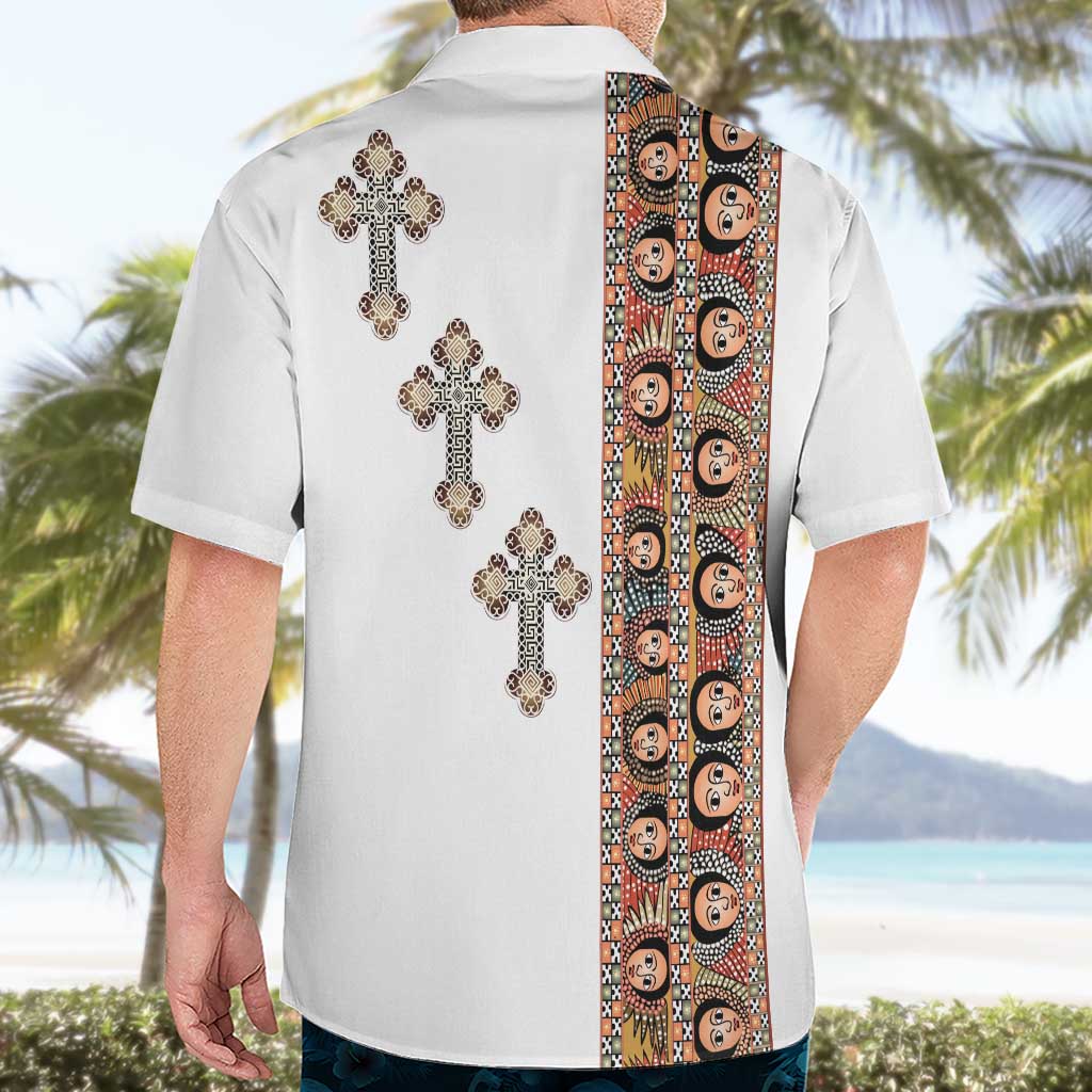 Ethiopia Angels Tilet Hawaiian Shirt Ethiopian Cross