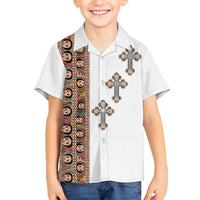 Ethiopia Angels Tilet Kid Hawaiian Shirt Ethiopian Cross