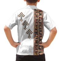 Ethiopia Angels Tilet Kid Hawaiian Shirt Ethiopian Cross