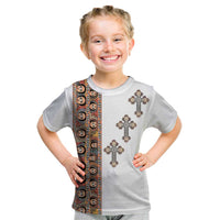 Ethiopia Angels Tilet Kid T Shirt Ethiopian Cross