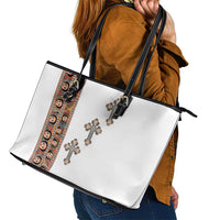 Ethiopia Angels Tilet Leather Tote Bag Ethiopian Cross