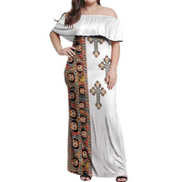 Ethiopia Angels Tilet Off Shoulder Maxi Dress Ethiopian Cross