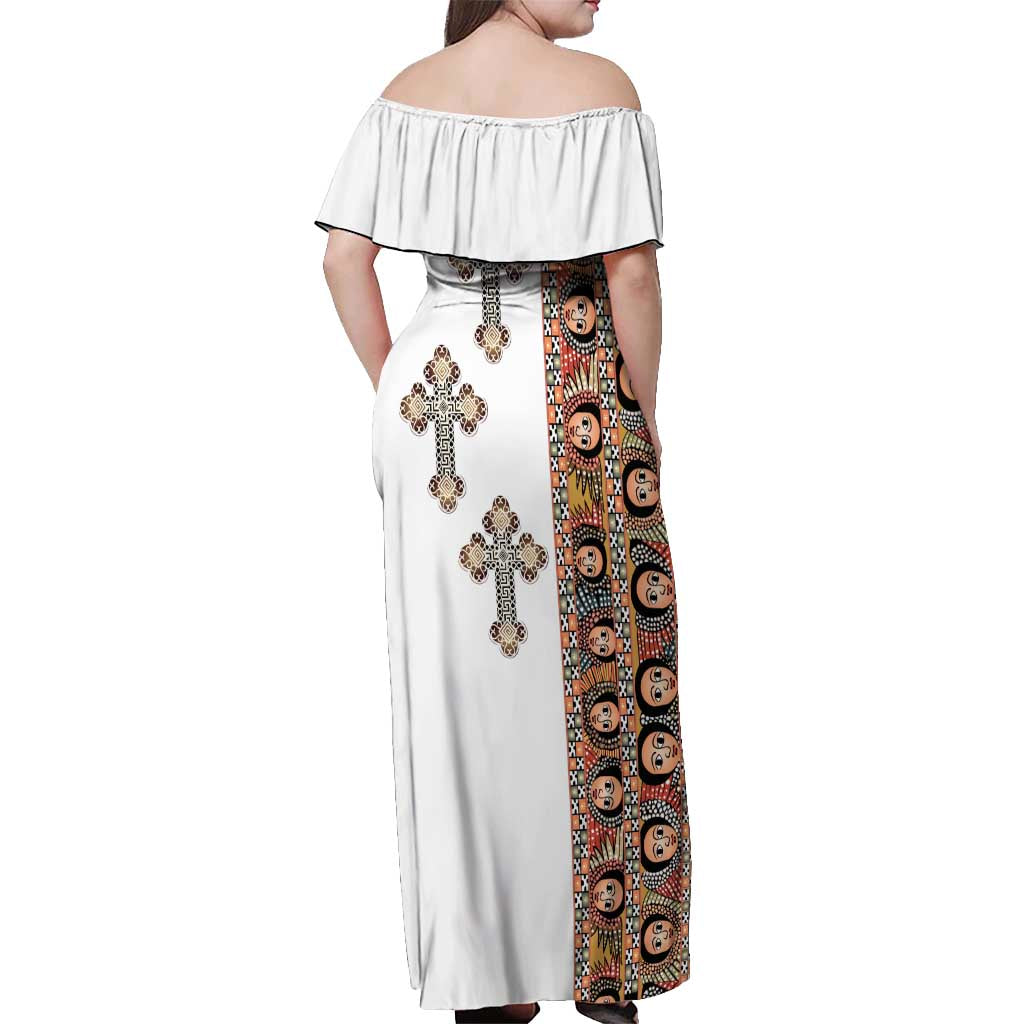Ethiopia Angels Tilet Off Shoulder Maxi Dress Ethiopian Cross