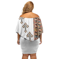 Ethiopia Angels Tilet Off Shoulder Short Dress Ethiopian Cross