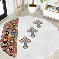 Ethiopia Angels Tilet Round Carpet Ethiopian Cross