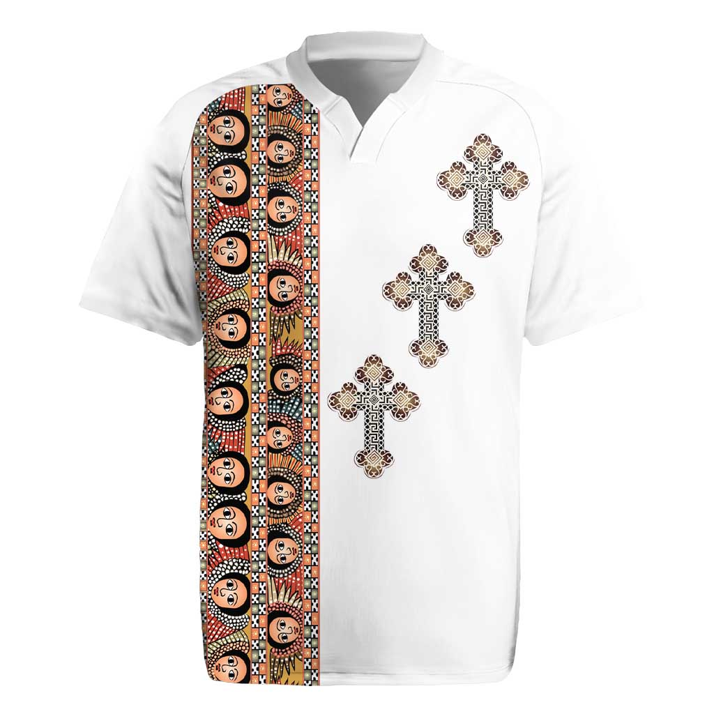 Ethiopia Angels Tilet Rugby Jersey Ethiopian Cross