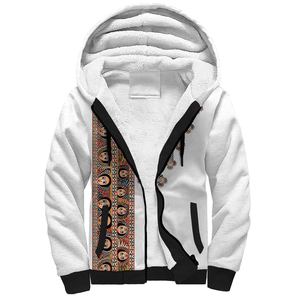 Ethiopia Angels Tilet Sherpa Hoodie Ethiopian Cross