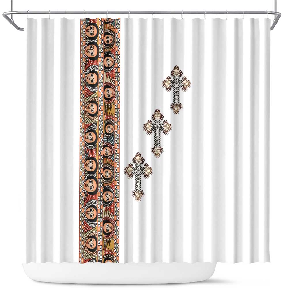 Ethiopia Angels Tilet Shower Curtain Ethiopian Cross