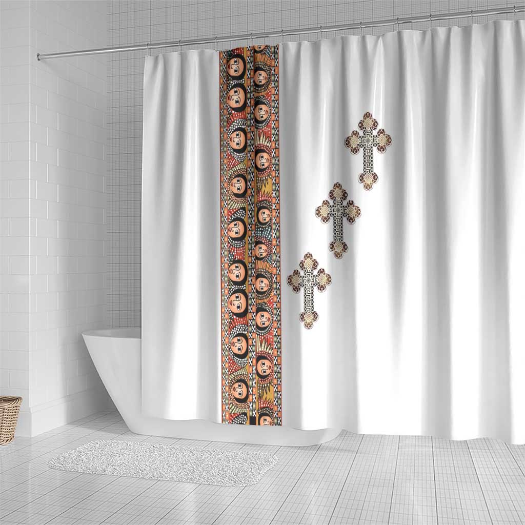 Ethiopia Angels Tilet Shower Curtain Ethiopian Cross