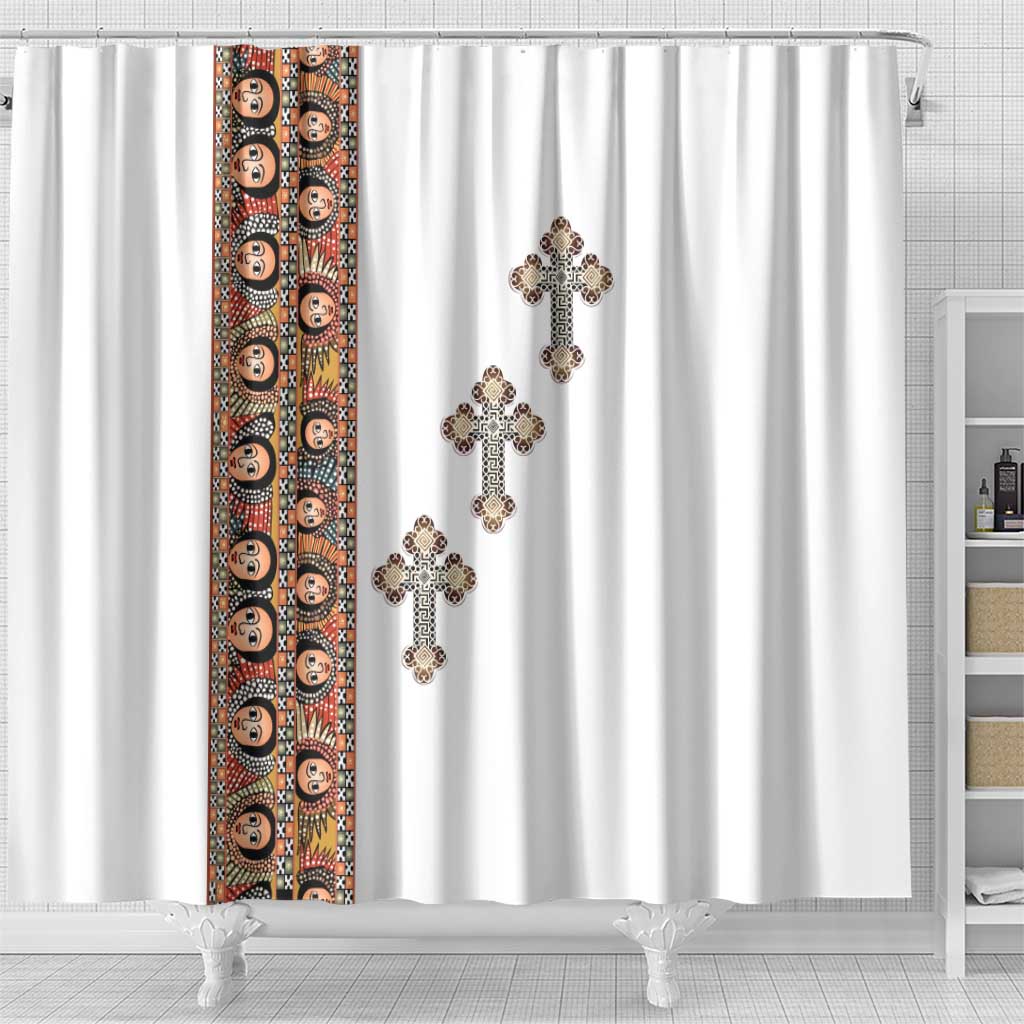 Ethiopia Angels Tilet Shower Curtain Ethiopian Cross