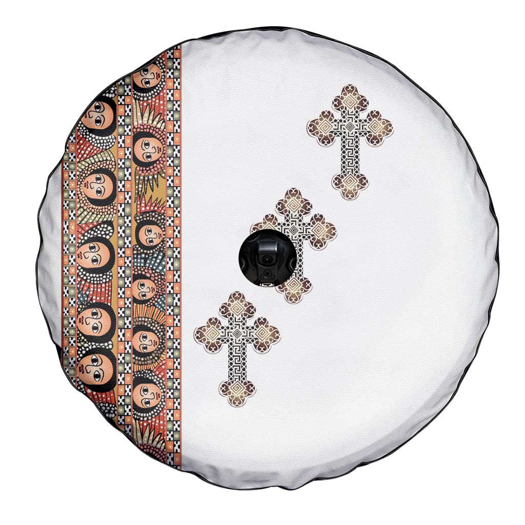 Ethiopia Angels Tilet Spare Tire Cover Ethiopian Cross