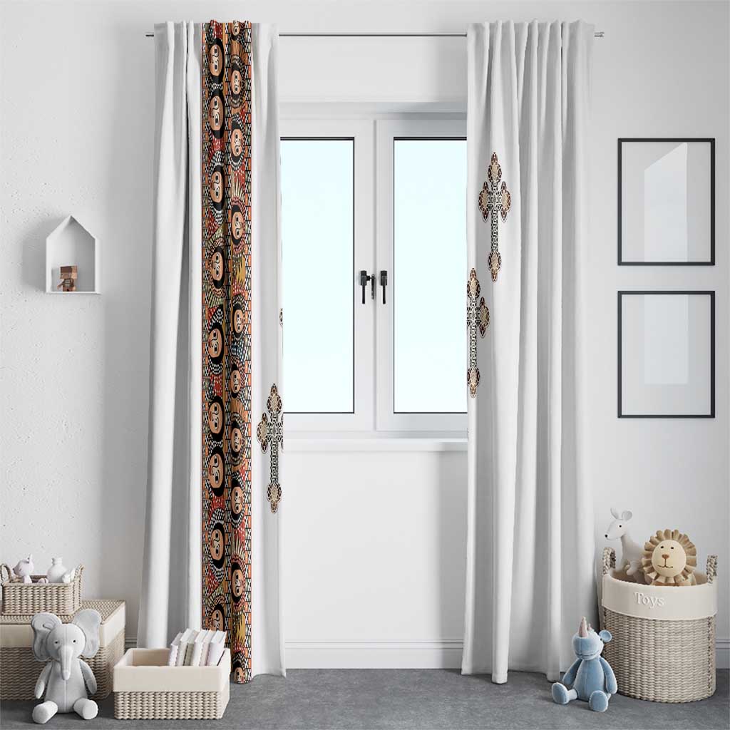 Ethiopia Angels Tilet Window Curtain Ethiopian Cross