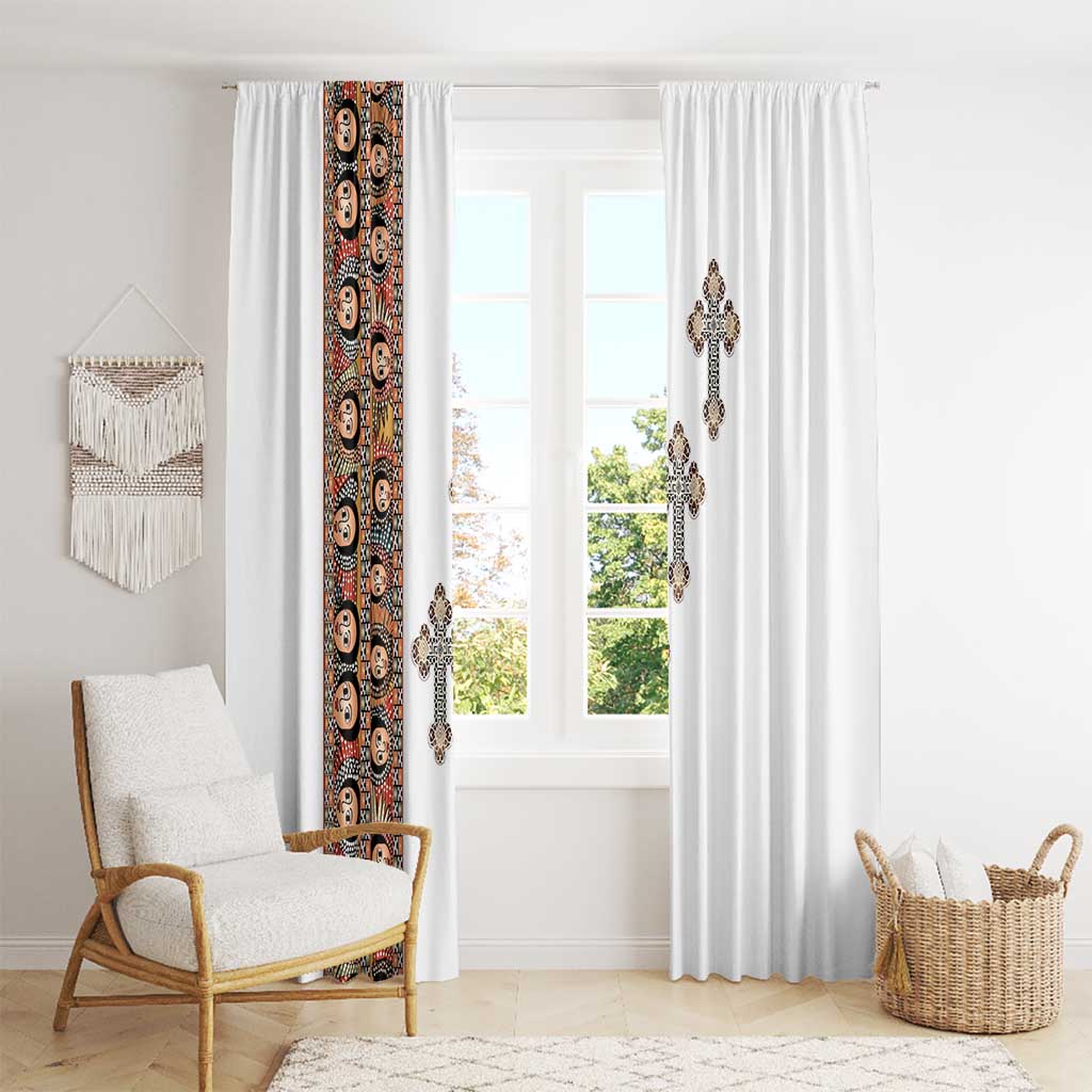 Ethiopia Angels Tilet Window Curtain Ethiopian Cross