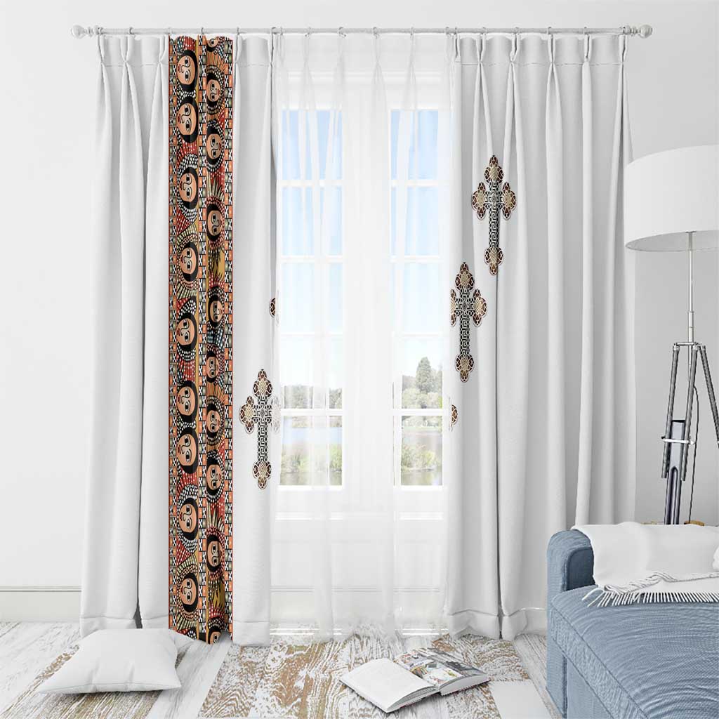 Ethiopia Angels Tilet Window Curtain Ethiopian Cross