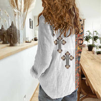Ethiopia Angels Tilet Women Casual Shirt Ethiopian Cross