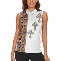 Ethiopia Angels Tilet Women Sleeveless Polo Shirt Ethiopian Cross